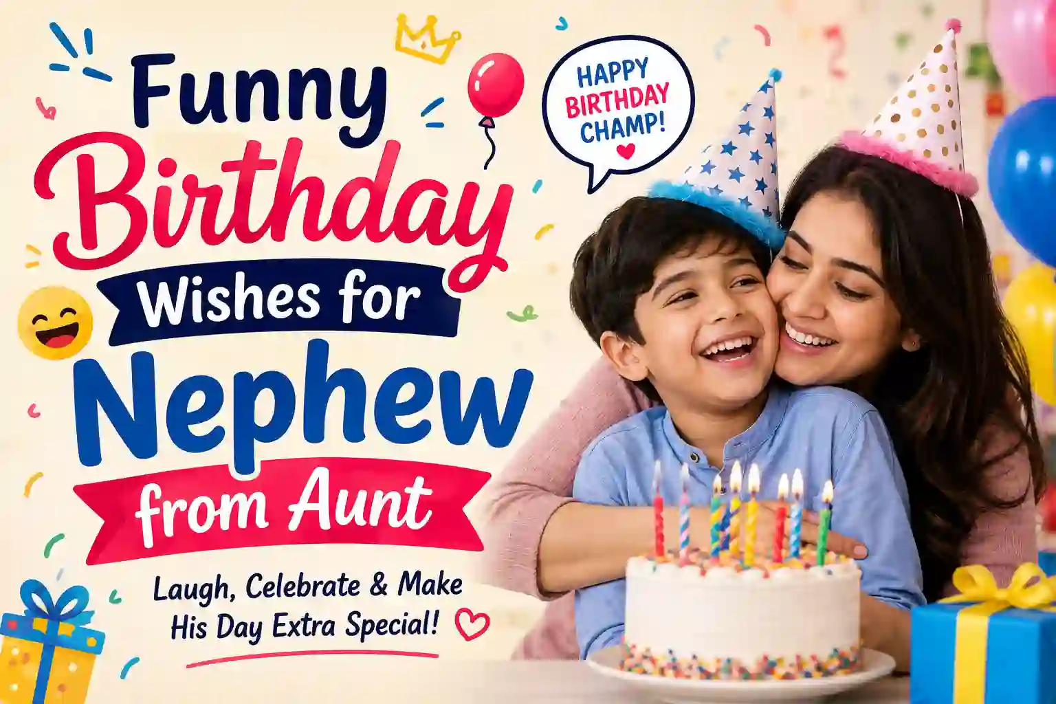 99+Funny Birthday Wishes for Nephew from Aunt