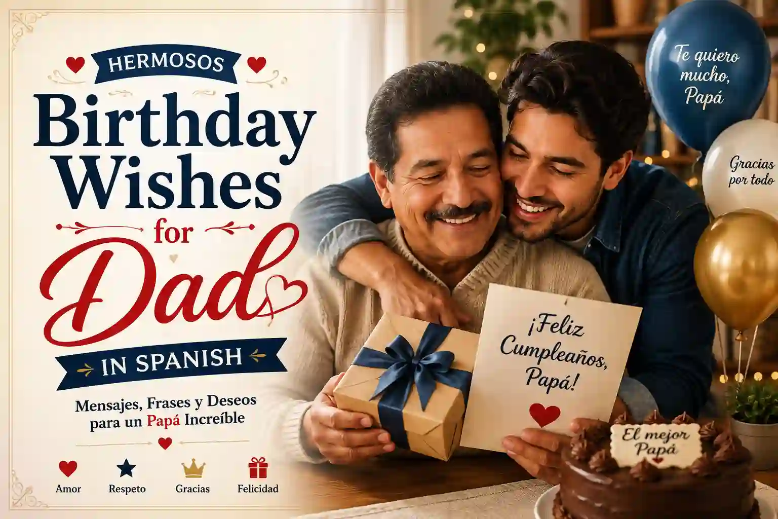Birthday Wishes for Dad in Spanish