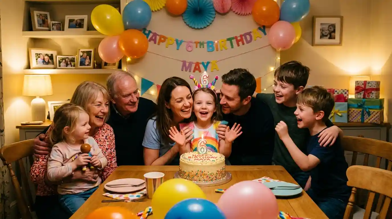 Family 6th Birthday Wishes