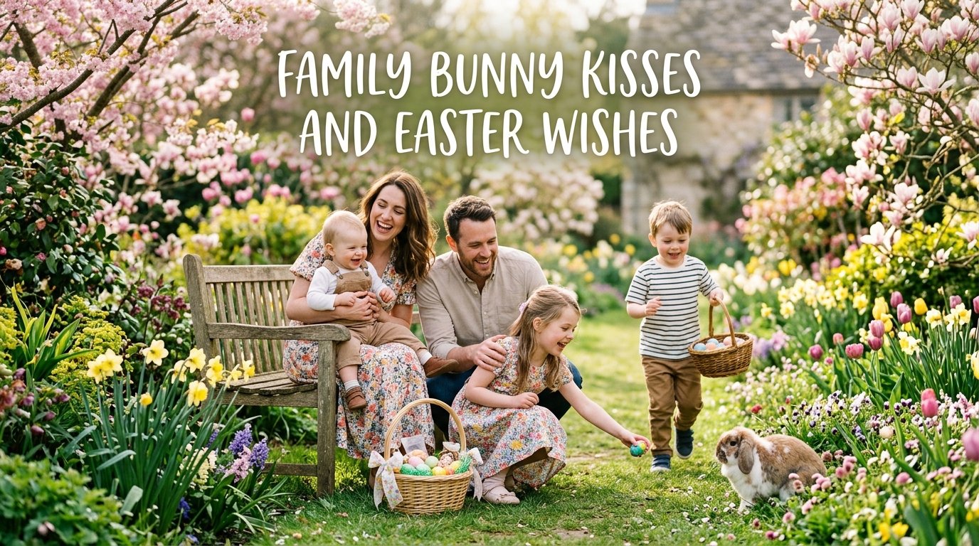 Family Bunny Kisses and Easter Wishes