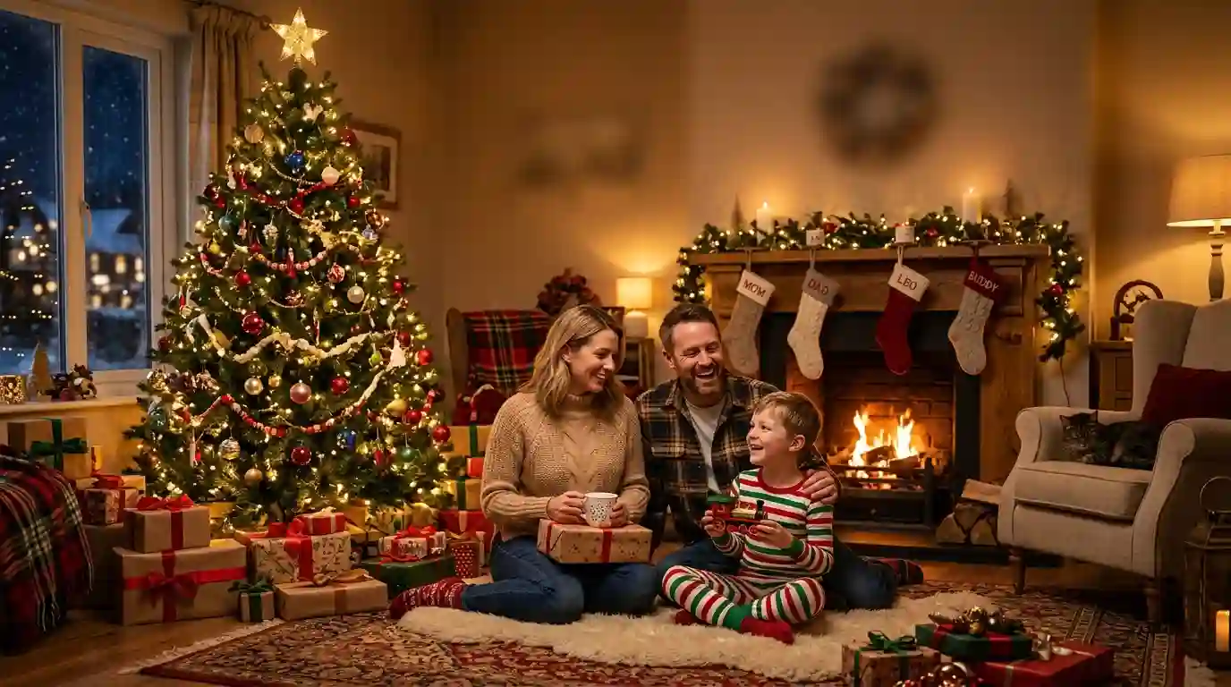 Family Christmas Greetings for Your Son