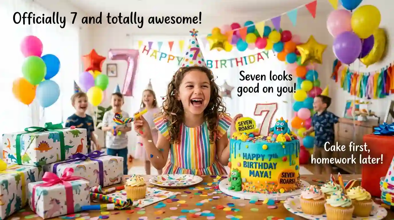 Funny 7th Birthday Wishes