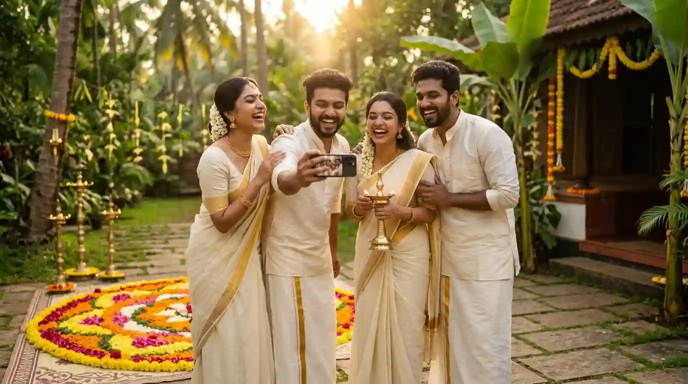 Social Media Onam Captions