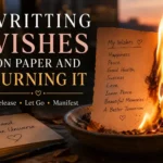 Writing Wishes on Paper and Burning It
