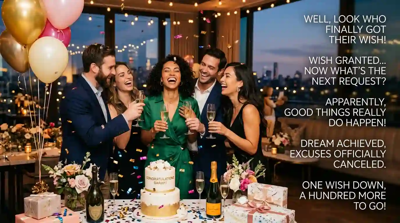 Funny Wishes Fulfilled Messages