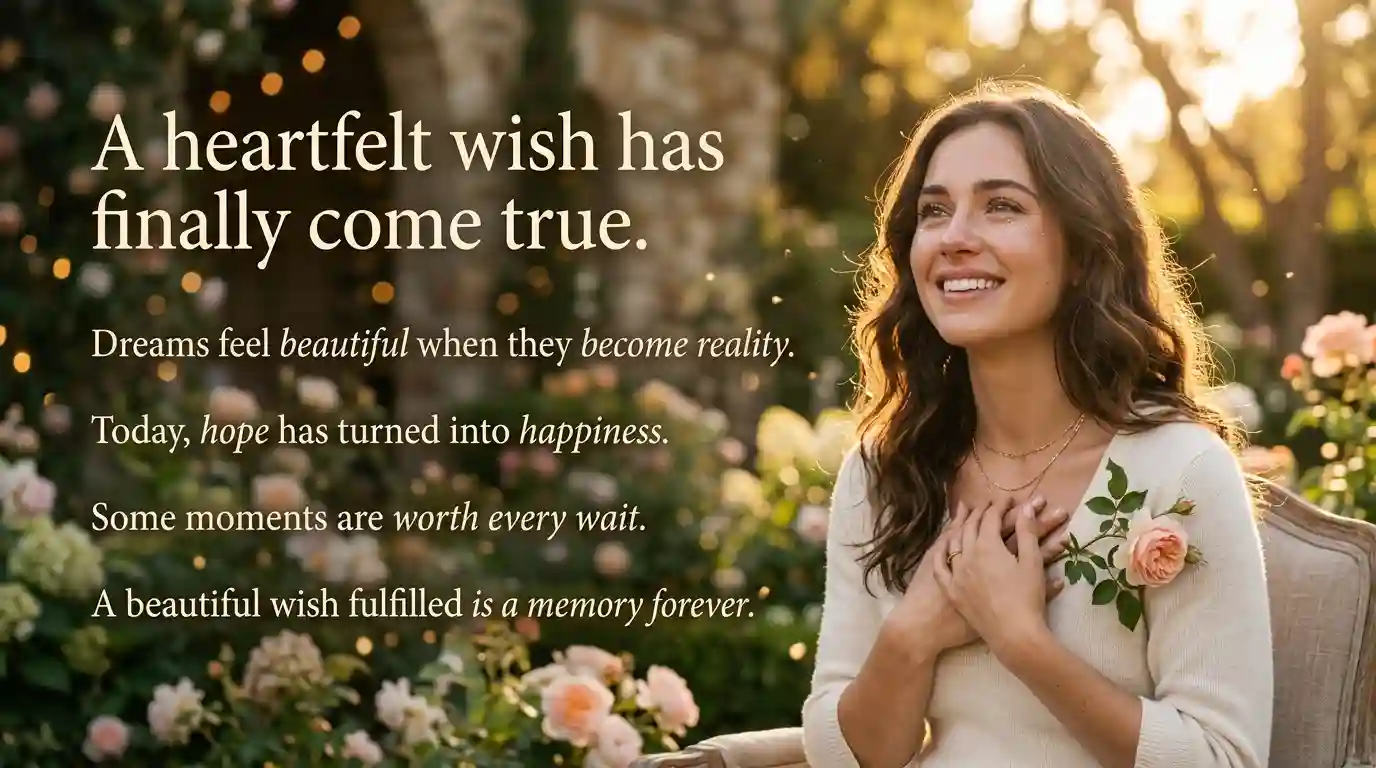 Heartfelt Wishes Fulfilled Messages