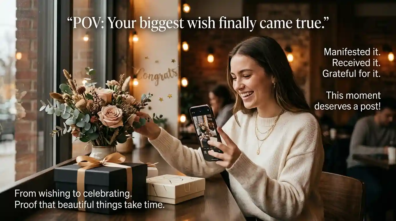 Social Media Captions for Wishes Fulfilled